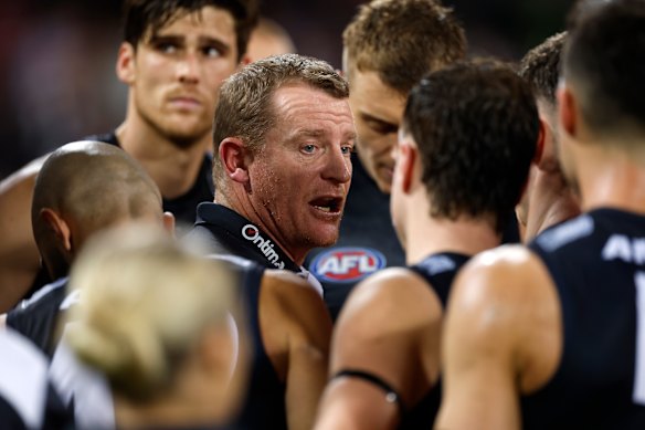 Blues coach Michael Voss.