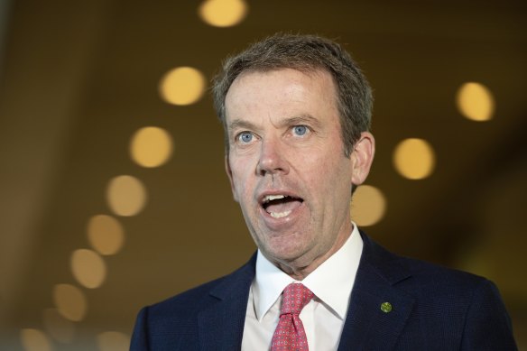 Coalition immigration spokesman Dan Tehan speaks on Wednesday.