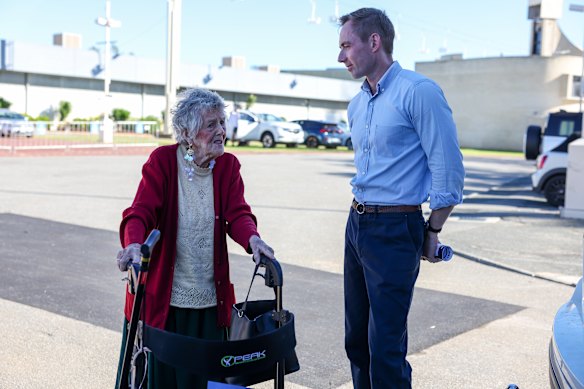 Tom White and 98-year-old Joan.
