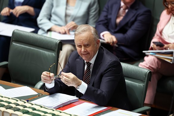 Prime Minister Anthony Albanese during question time on Tuesday.
