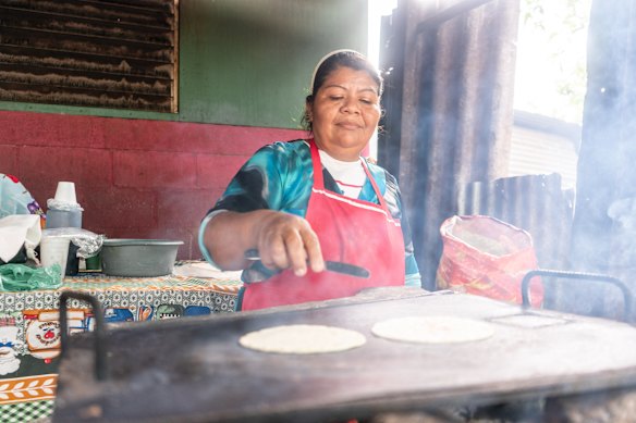 Tortillas in Nicaragua.