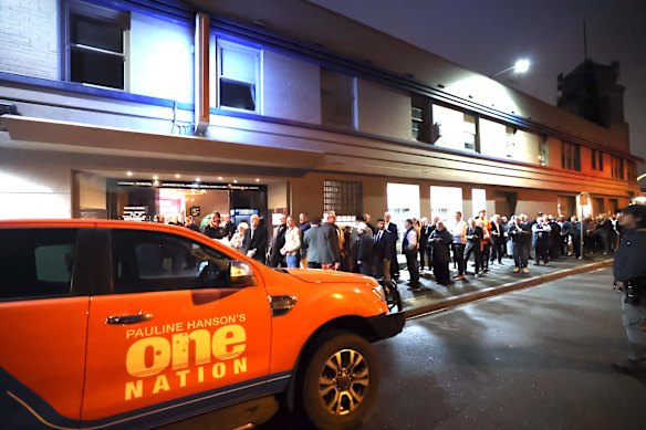 Crowds queue to see Hanson at the Tower.