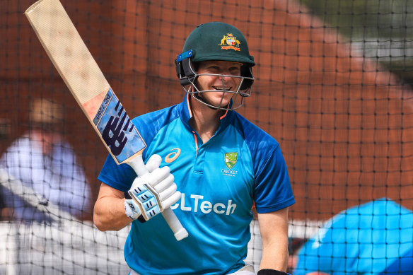 Steve Smith in the nets.