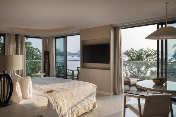 The Ocean View suite with its own balcony.