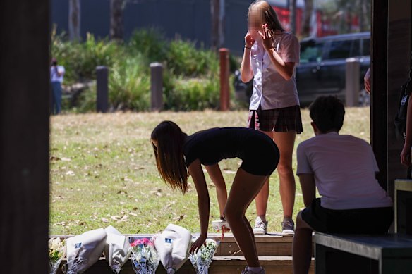 Mourners embraced and cried at the park, where many had spent dozens of happy afrernoons with friends. 