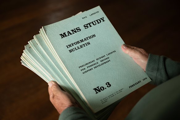 Copies of the Major Airport Needs of Sydney study from the 1970s.