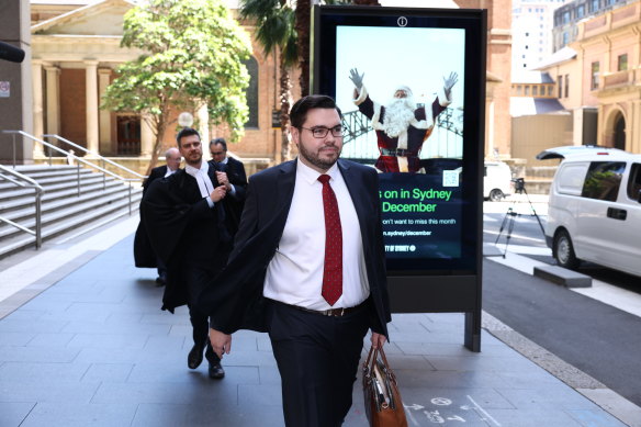 Bruce Lehrmann outside the Federal Court in Sydney on December 15.