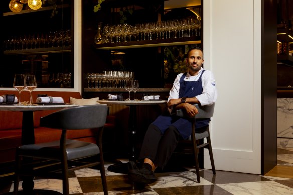 SMH Good Food Guide’s young chef of the year winner Shashank Achuta at Brasserie 1930.