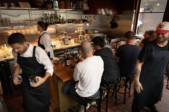 Pig Mary seats just 20 with bar stools inside and tables outside.  