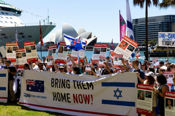 A demonstration to show solidarity with Israel in late October.