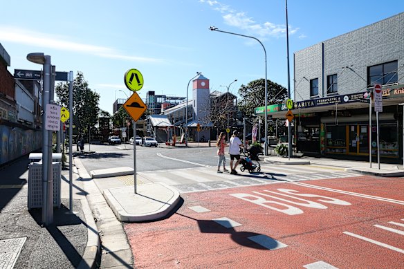 The northern end of Queen Street in St Marys.