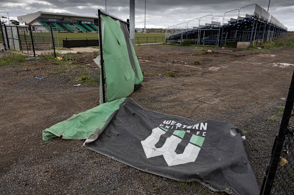 Removalists took what they could from Western United’s home ground on Tuesday after the club was wound up in insolvency.