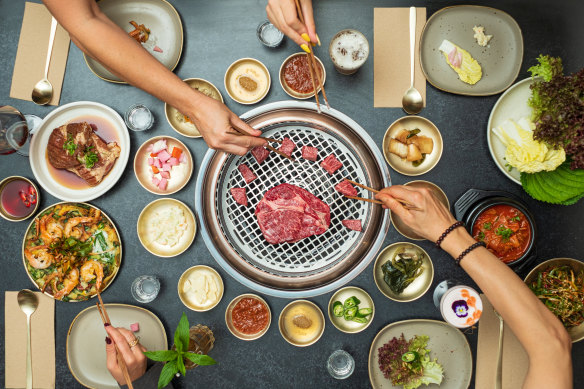 Premium wagyu and Australian Angus cuts litter the menu at Korean barbecue restaurant Soot.