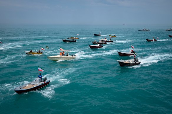 O Irão depende de muitos pequenos barcos de ataque para projectar poder através do crítico Estreito de Ormuz. 