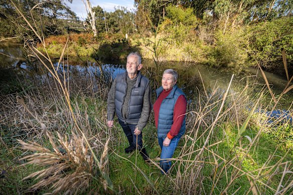 Ian Godfrey (left) and Ord donated funds for the project. 