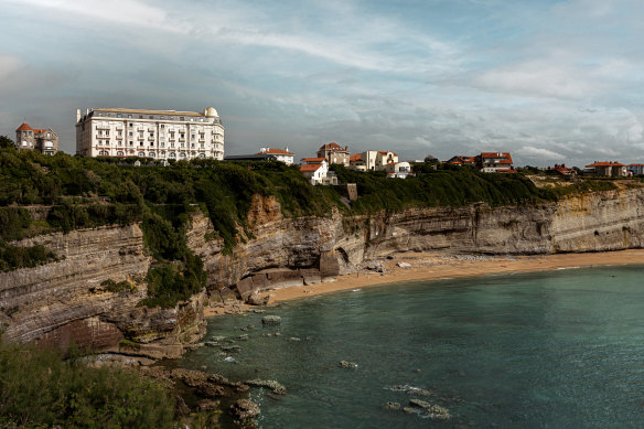 The striking Belle Epoque Biarritz property, Regina Experimental, overlooks a cliff.