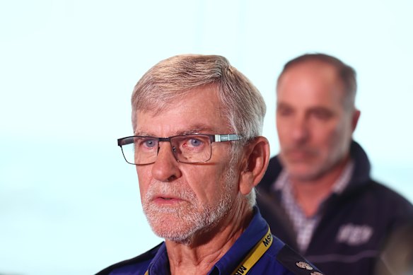 Marine Rescue Unit Commander Peter Hill at the Marine Rescue Centre in Ballina.