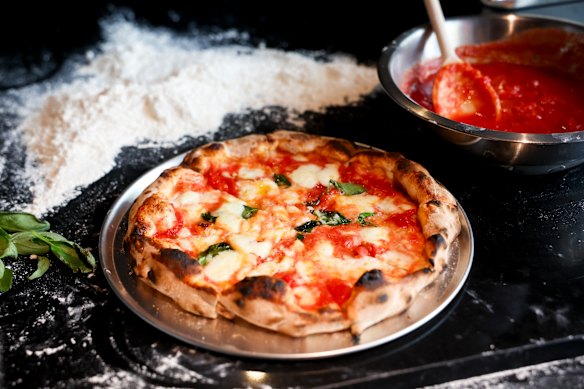 The margherita at Pizza Studio Tamaki in Sydney.