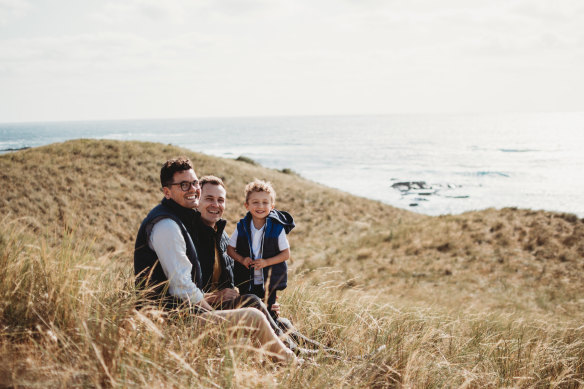 Aaron Suine (left), Nick Stead and their son Abraham: “We had occupancy rates we’d never dreamed of. Then COVID-19 hit and, within 48 hours, every single booking was gone.”