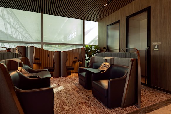 The newly unveiled SilverKris First Class Lounge… varied seating options cater to the diverse needs of customers.