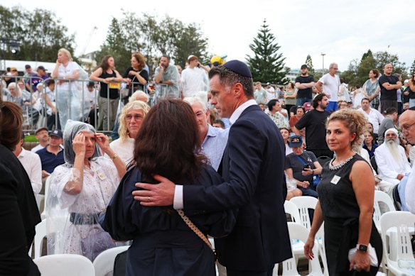 NSW Premier Chris Minns, who received a standing ovation when his attendance was announced to the crowd.
