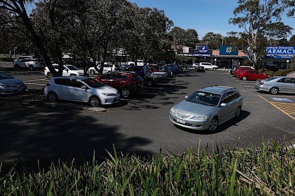 The car park near the Eastfield shopping strip.