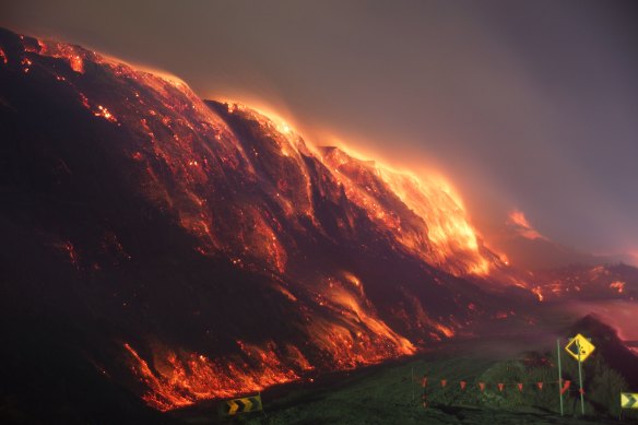 The inferno at Hazelwood in February 2014.