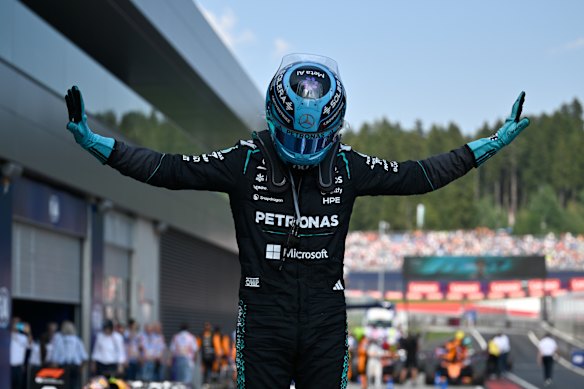 George Russell has triumphed over rivals Max Verstappen and Kimi Antonelli to win in Austria. 
