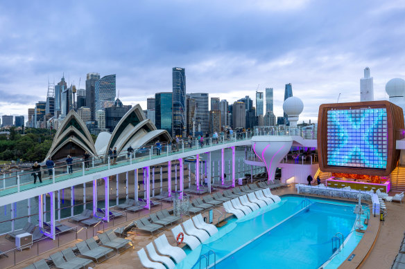 Poolside during a Sydney farewell.