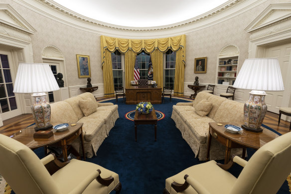 Each president changes the decor of the Oval Office.