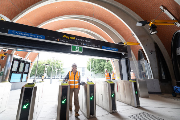 Premier Jacinta Allan at Arden Station in North Melbourne in January.