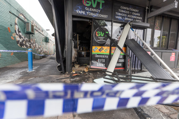 The fire has caused extensive damage to the Glenroy shop.
