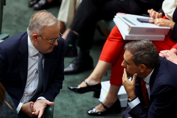 Albanese and Chalmers are urging restraint after an election-promise heavy budget last year.