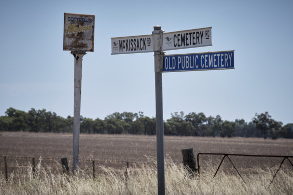 A body was found in burnt grass at the edge of the old cemetery on Tuesday.