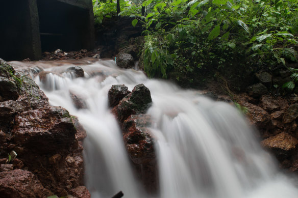 Escape to nature … waterfall in the Matheran hills, Maharashtra, India.

