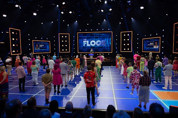 The Australian version of The Floor is divided into 81 squares, which is smaller than the original Dutch version.