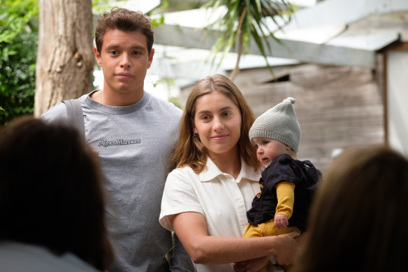 Oly and Santi (Nathalie Morris and Carlos Sanson Jr) continue their journeys into parenthood in season 2 of Bump.