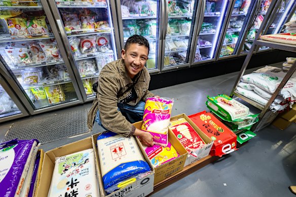Pang with his jasmine rice of choice.