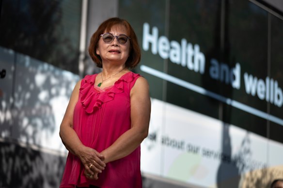 “Why move it away?” Regular patient Selina outside the Box Hill clinic.