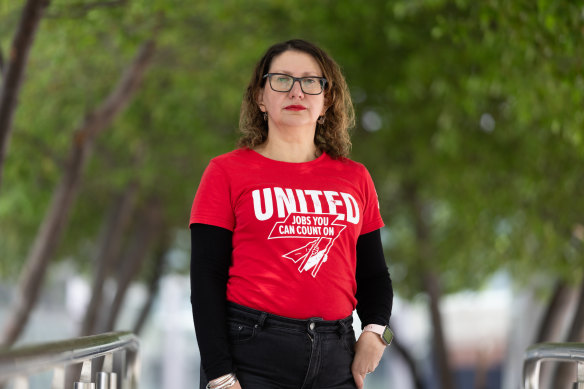 Caterina Cinanni, the farm sector executive director at the United Workers Union, has been supporting the 12 women who have brought the claim.