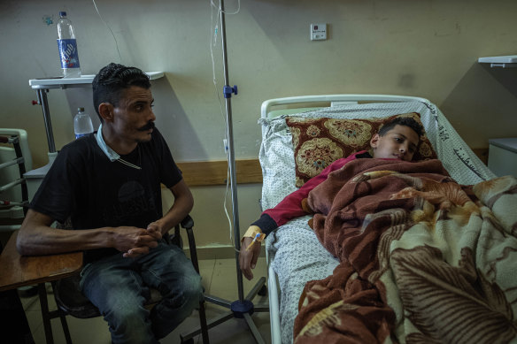 At Al-Shifa Hospital on the Gaza Strip, 11 of the wounded children were already receiving treatment for trauma brought on by bombardments. 