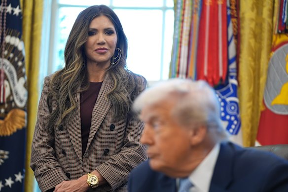 Secretary of Homeland Security Kristi Noem is overseeing the administration’s immigration crackdown.