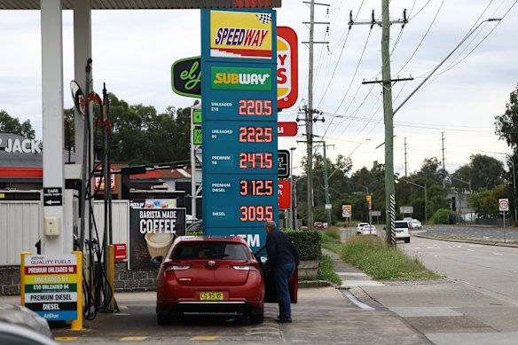 A Speedway petrol station on the Cumberland Highway in Smithfield.