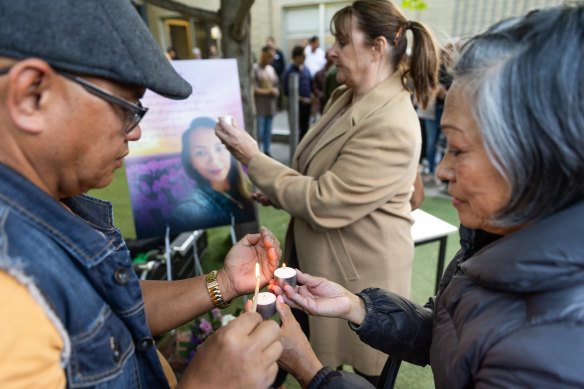 Candles are lit in Bendigo for  Longee Osias.