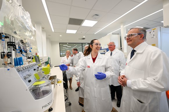 Prime Minister Anthony Albanese at the opening of CSL’s new centre for research and development in Melbourne.