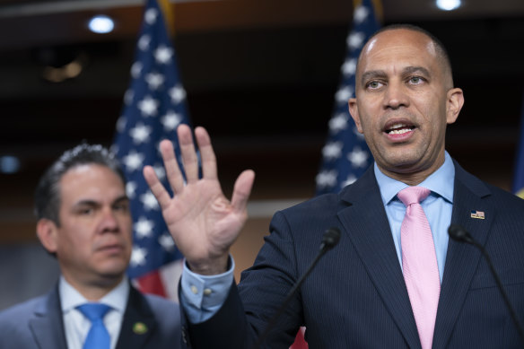 Targeted by an Israeli influence campaign: House Minority Leader Hakeem Jeffries.