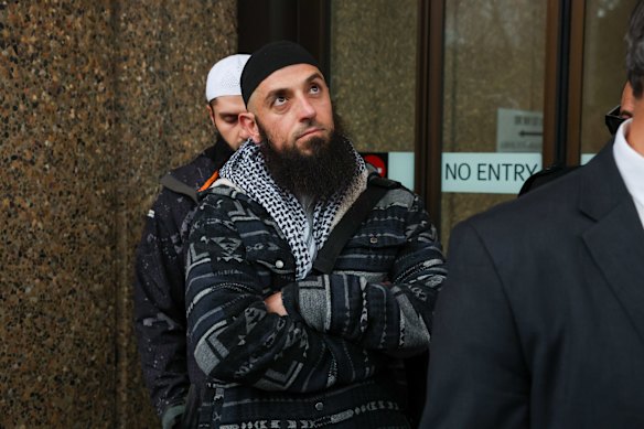 Extremist preacher Wissam Haddad outside the Federal Court in Sydney in July.