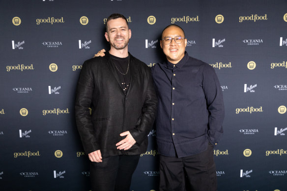Merivale executive chefs Jordan Toft and Dan Hong.
