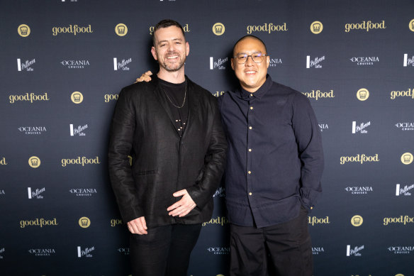 Merivale executive chefs Jordan Toft and Dan Hong.