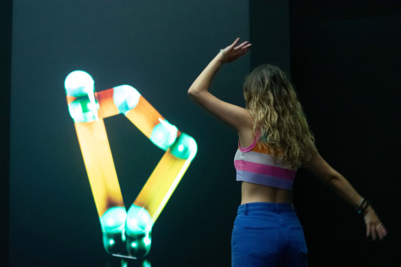 A visitor sets animations in motion  for Future You.
